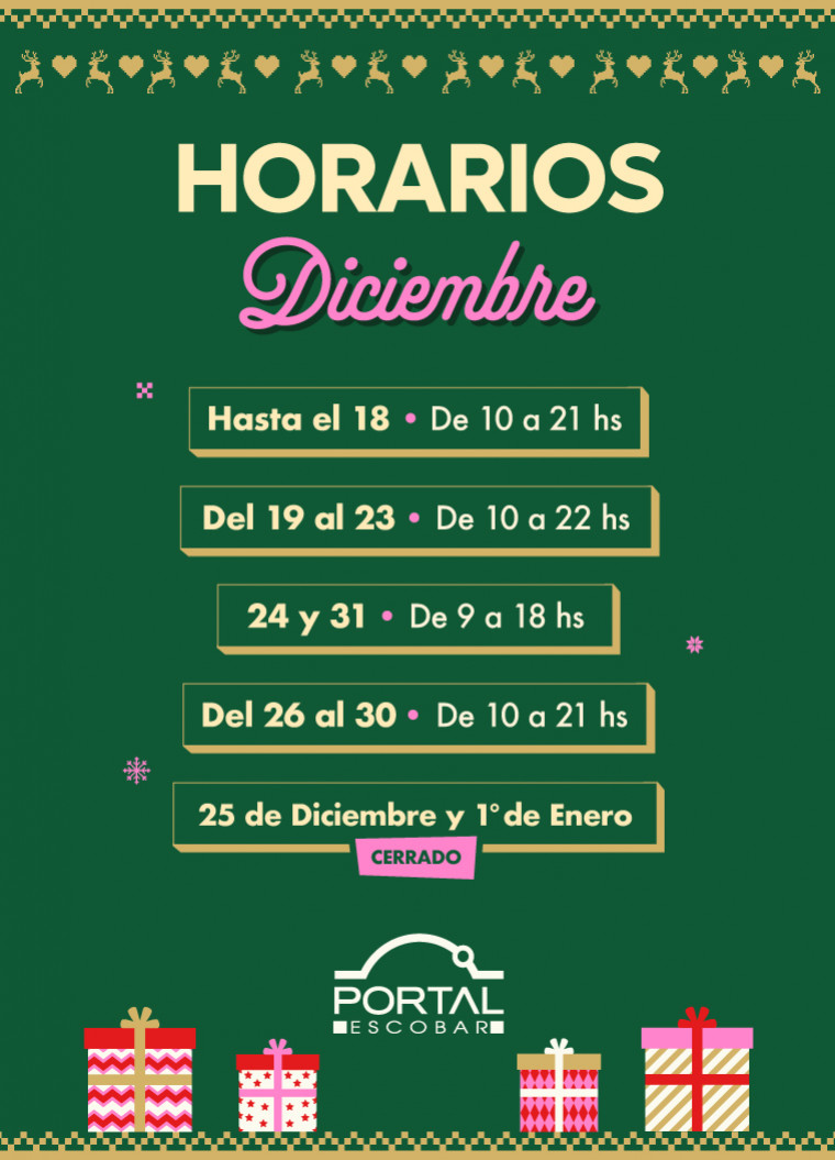 Horarios diciembre